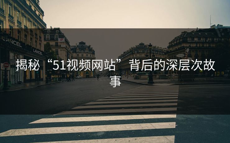 揭秘“51视频网站”背后的深层次故事